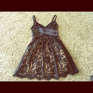 BCBG Maxazaria black lace cocktail dress